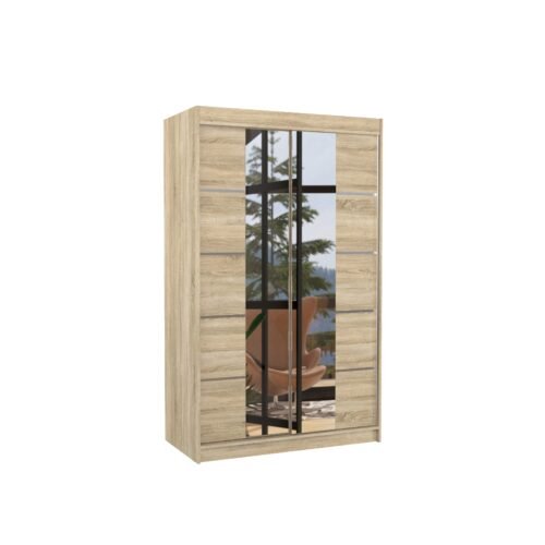 Sliding wardrobe with mirror GENUA 120 Sonoma ADRK