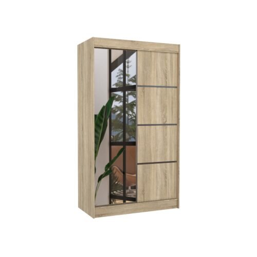 Sliding wardrobe with mirror GILTON 120 Sonoma ADRK