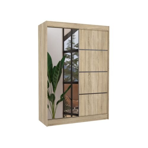 Sliding wardrobe with mirror GILTON 150 Sonoma ADRK