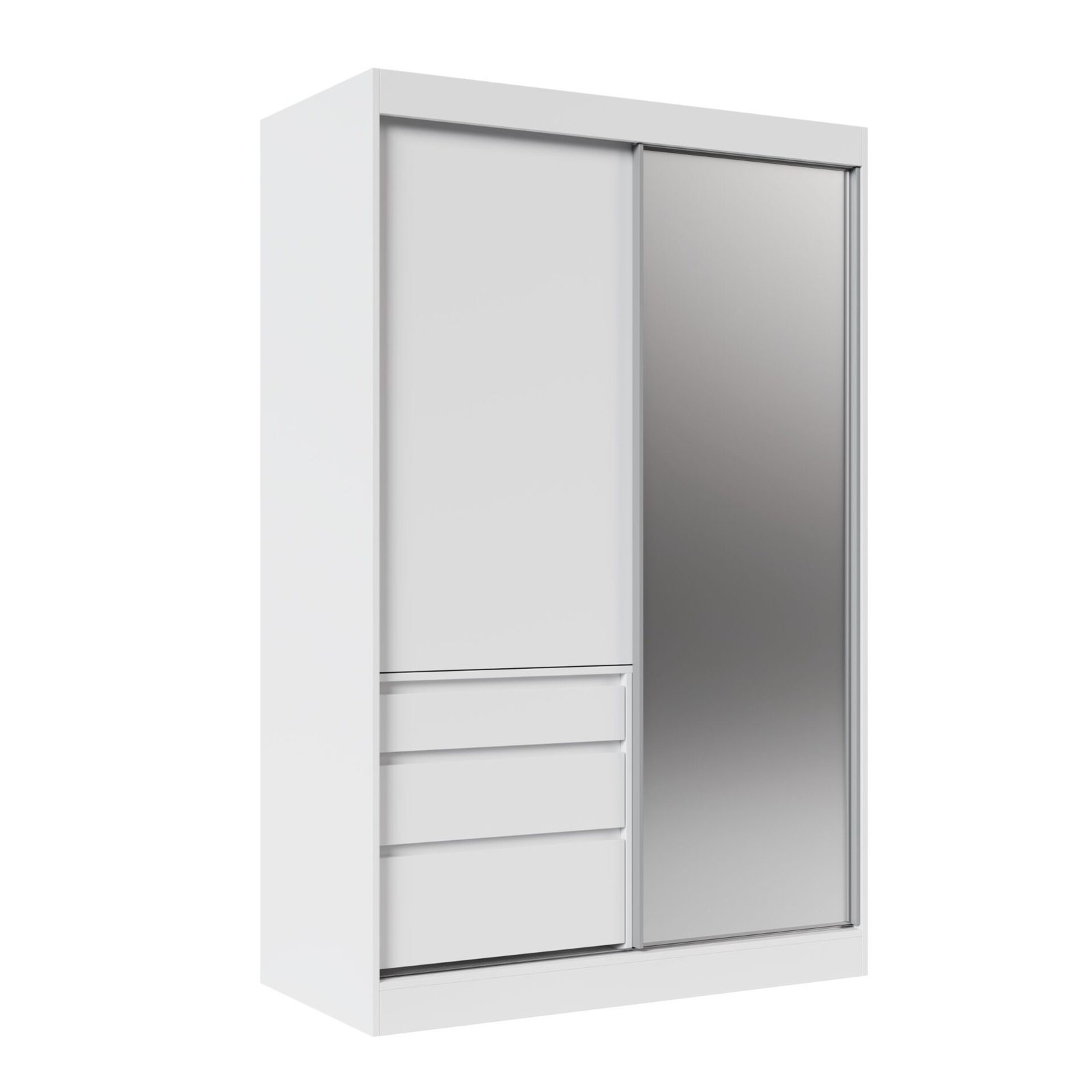Sliding wardrobe with mirror HAIDAR 140 white ADRK
