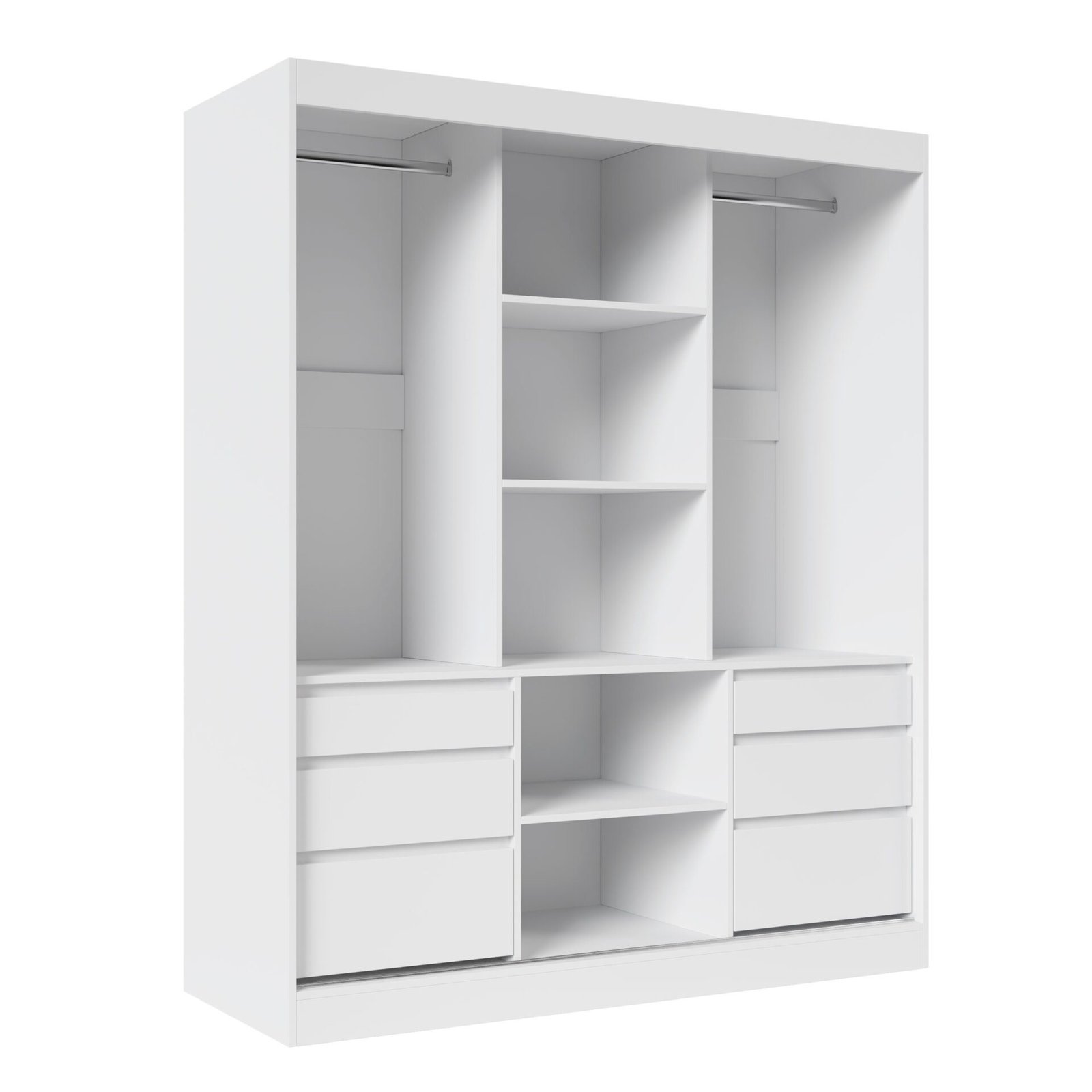 Sliding wardrobe with mirror HAIDAR 180 white ADRK - Image 4