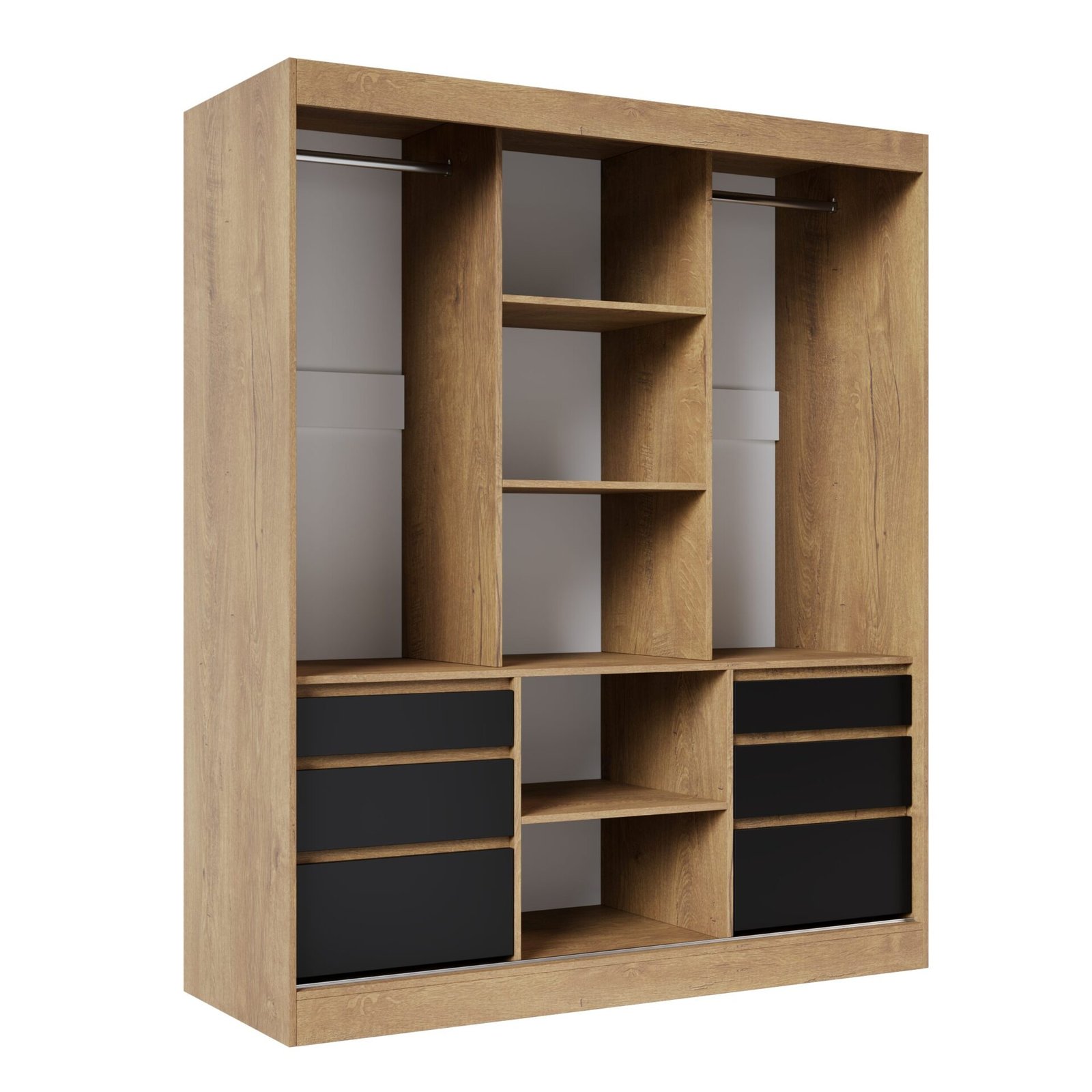 Sliding wardrobe with mirror HAIDAR 180 Lefkas/Black ADRK - Image 4