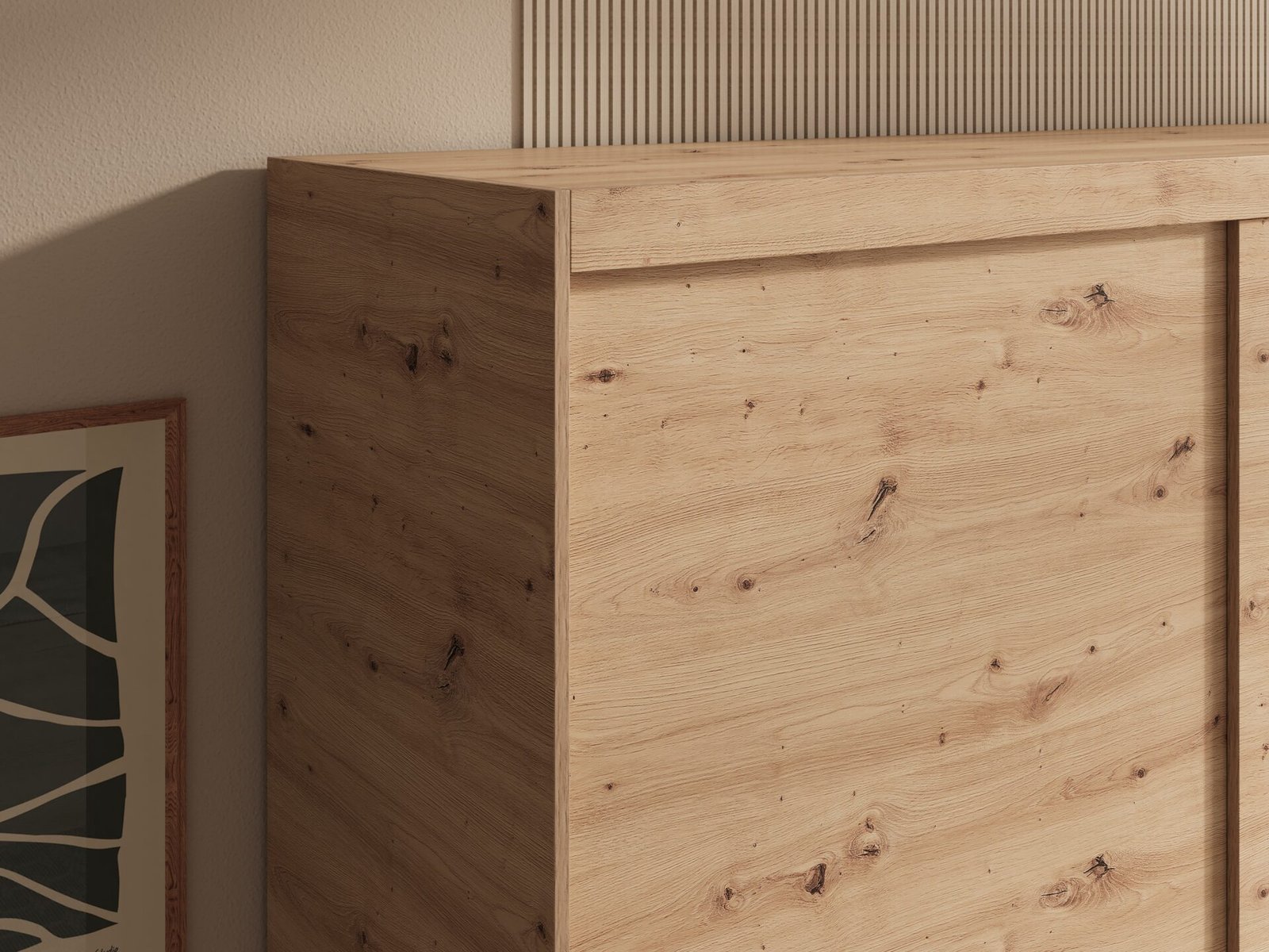 Hailey 100 Artisan ADRK sliding wardrobe with mirror - Image 3