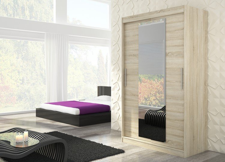 INESS 150 Sonoma ADRK sliding wardrobe with mirror - Image 2