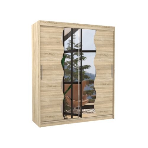 Sliding wardrobe with mirror KANSAS 180 Sonoma ADRK