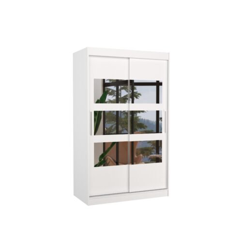 Sliding wardrobe with mirror COLORADO 120 white ADRK