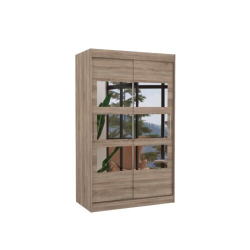Sliding wardrobe with mirror KOLORADO 120 Truffle ADRK