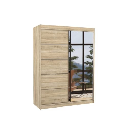 Sliding wardrobe with mirror LIMBO 150 Sonoma ADRK