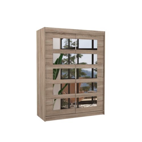 Sliding wardrobe with mirror MURANI 150 Truffle ADRK