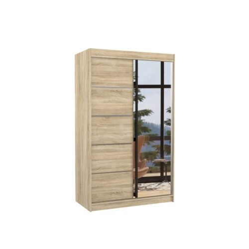 Sliding wardrobe with mirror NICEA 120 Sonoma ADRK