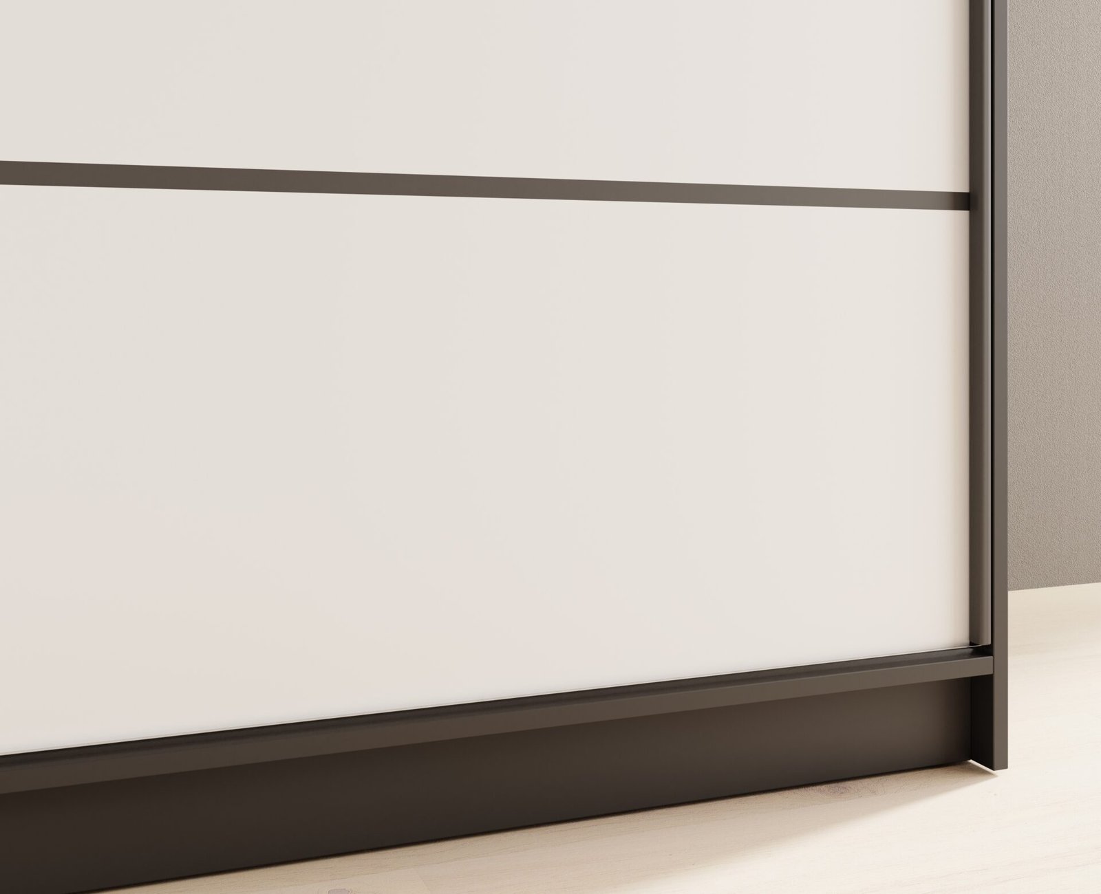 Nico 180 black and white sliding wardrobe with mirror, ADRK - Image 4