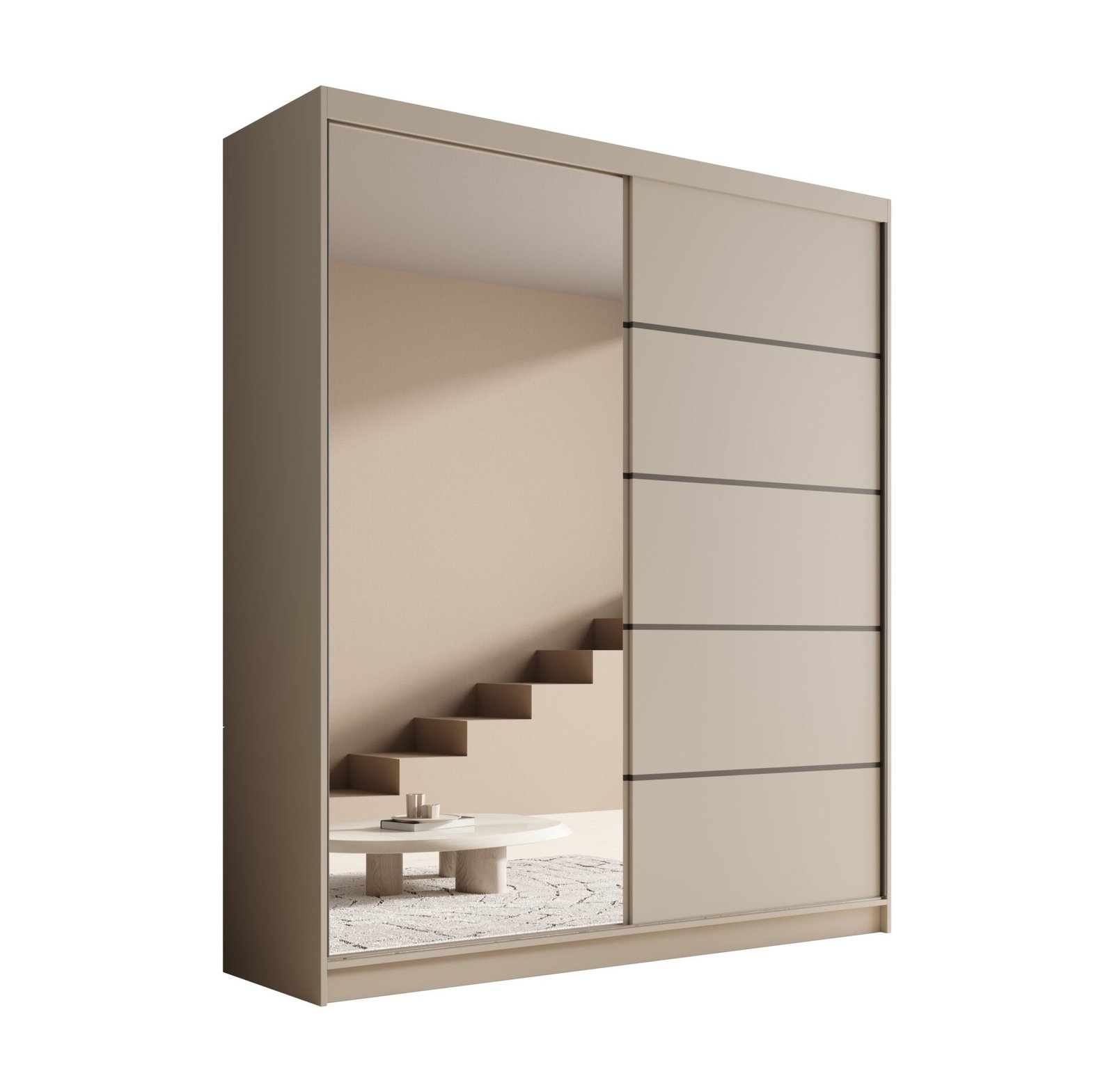 Nico 180 Cashmere ADRK mirrored wardrobe