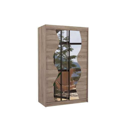 OSWALD 120 Truffle ADRK sliding wardrobe with mirror