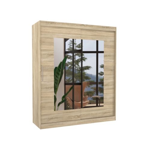 Sliding wardrobe with mirror ROSETTE 180 Sonoma ADRK