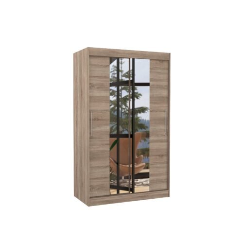 Sliding wardrobe with mirror SANTOS 120 Truffle ADRK
