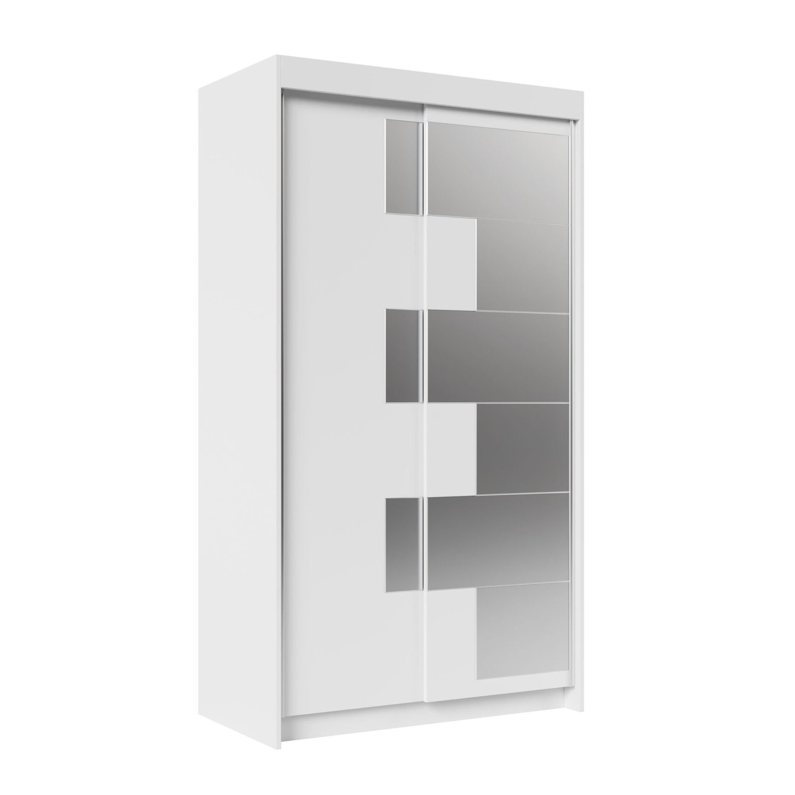 Sliding wardrobe with mirror SHALVA 120 white ADRK