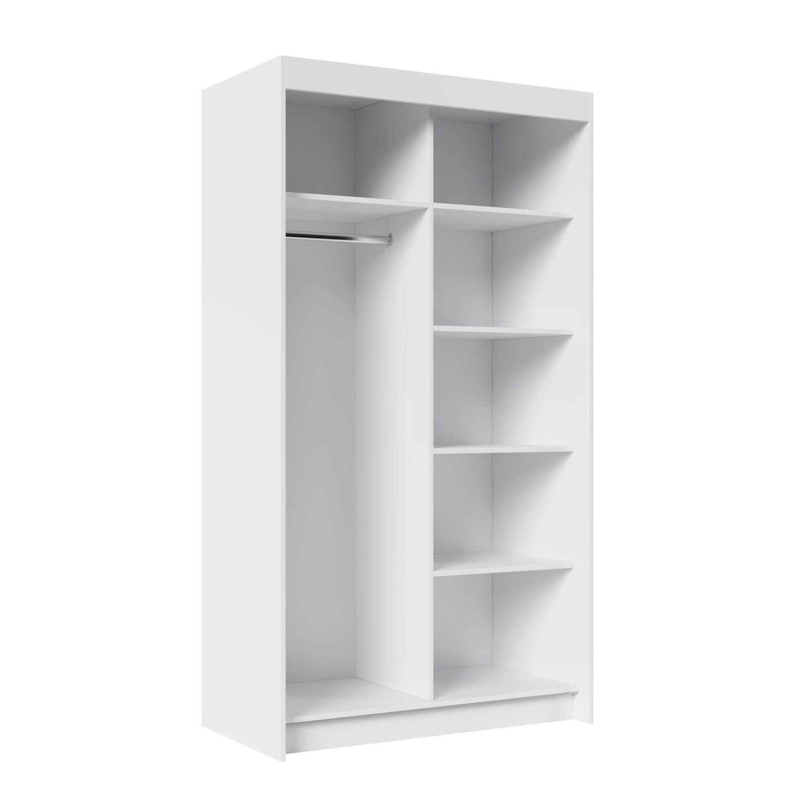 Sliding wardrobe with mirror SHALVA 120 white ADRK - Image 4