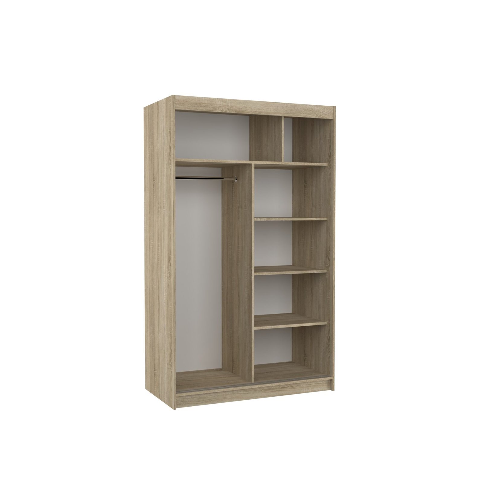 Sliding wardrobe with mirror TIBAGO 120 white ADRK - Image 4