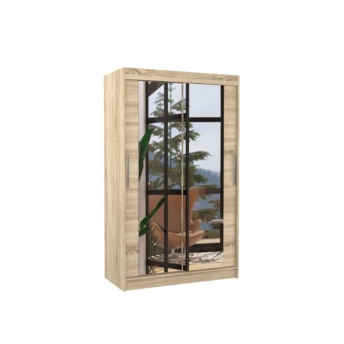 Sliding wardrobe with mirror TIBAGO 120 Sonoma ADRK