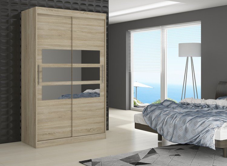 TOLEDO 180 Sonoma ADRK sliding wardrobe with mirror - Image 2