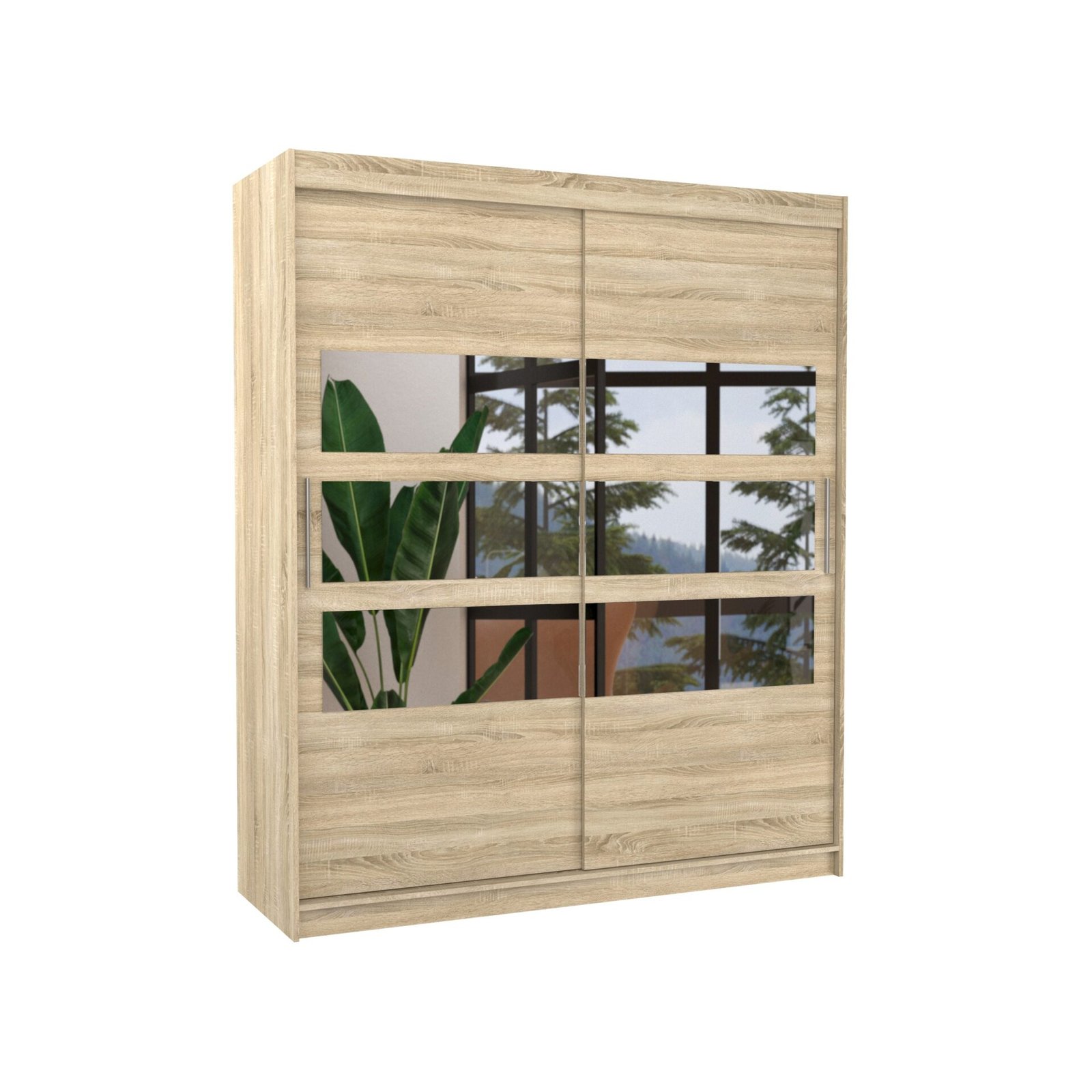 TOLEDO 180 Sonoma ADRK sliding wardrobe with mirror