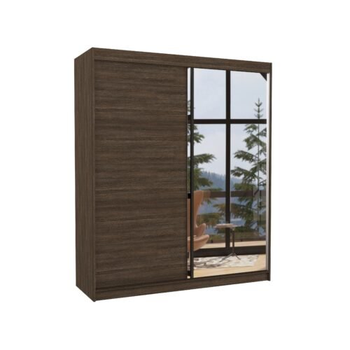 VIKI 180 Chocolate ADRK Sliding mirror wardrobe