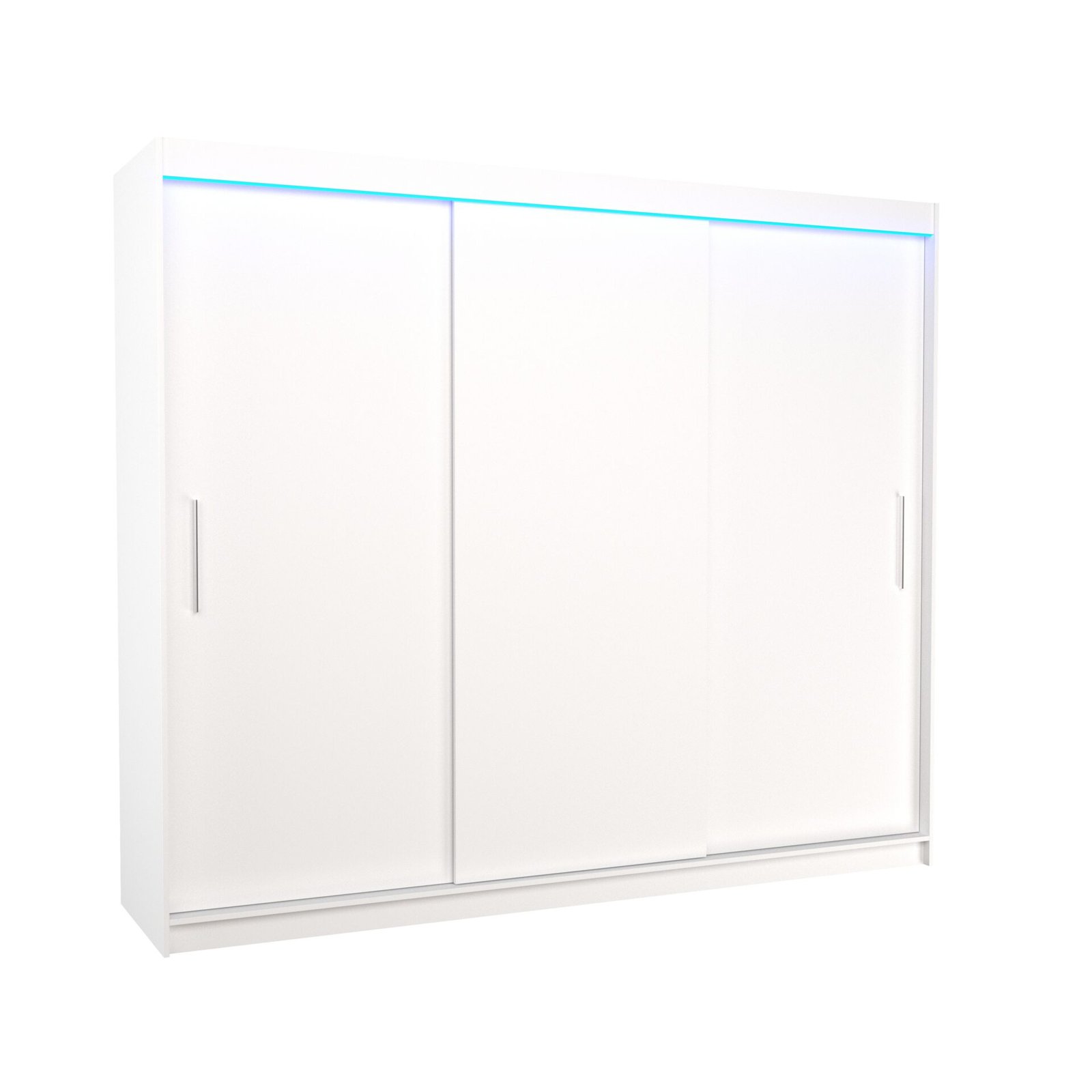 Sliding wardrobe with LED lighting ANTOS 250 white ADRK