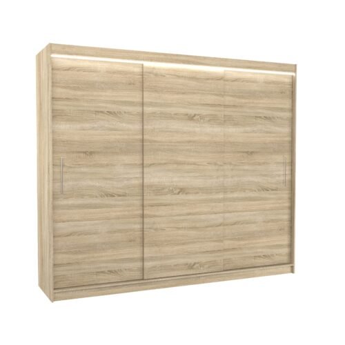 Sliding wardrobe with LED lighting ANTOS 250 Sonoma ADRK