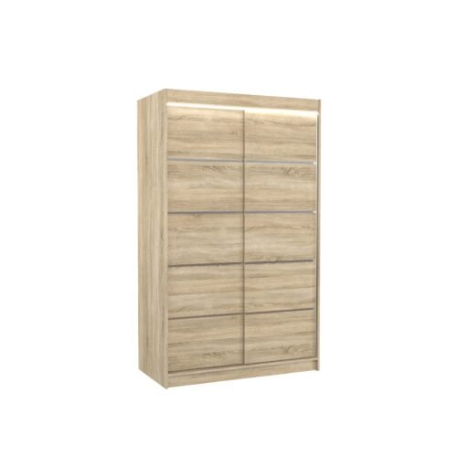Sliding wardrobe with LED lighting BENISSO 120 Sonoma ADRK