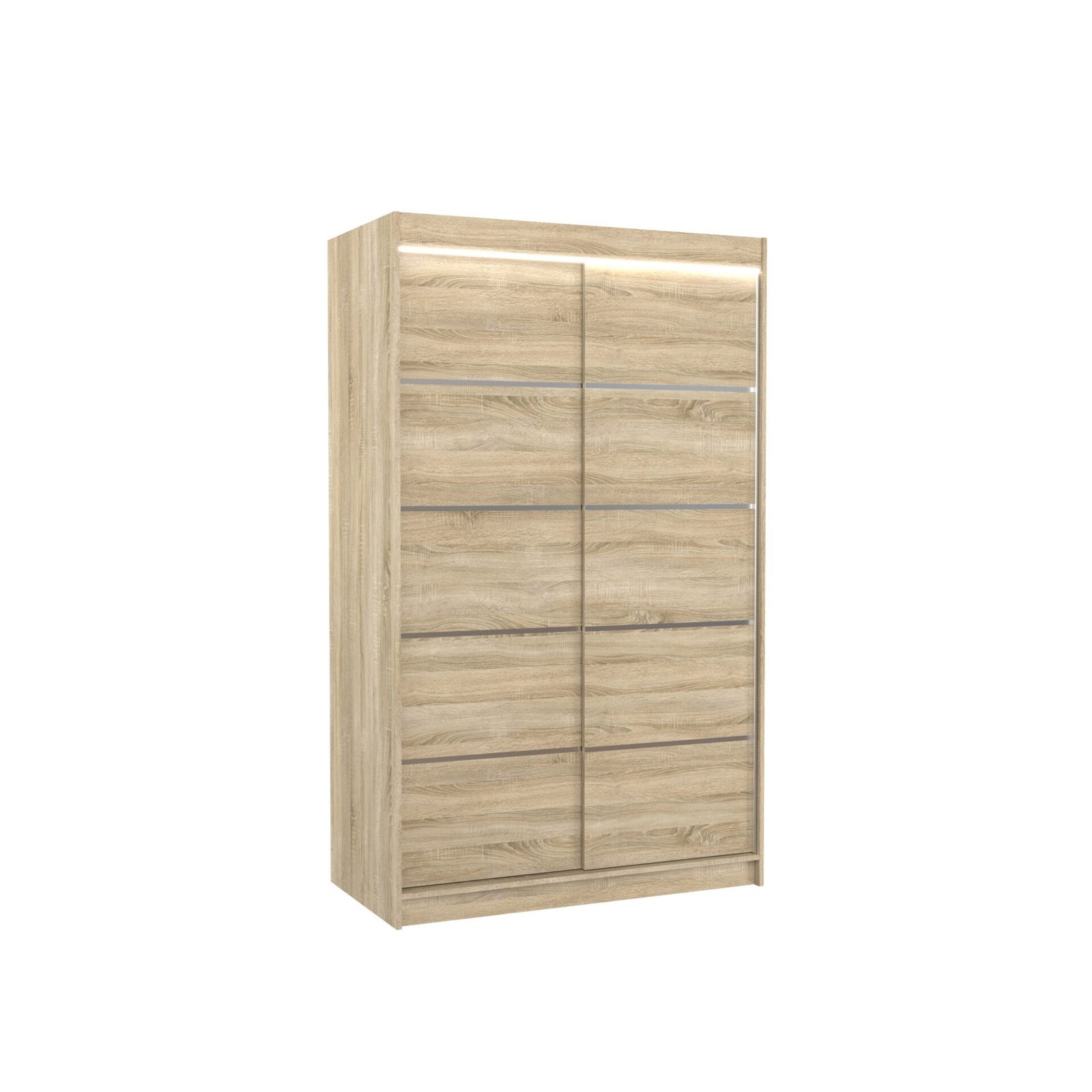 Sliding wardrobe with LED lighting BENISSO 120 Sonoma ADRK
