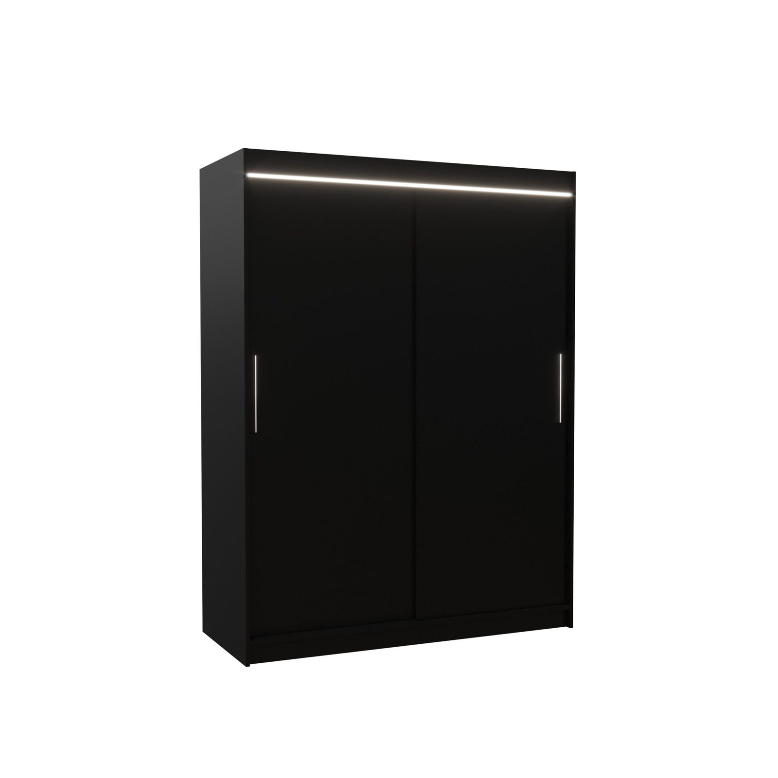 Sliding wardrobe with LED lighting DENVER 150 black ADRK