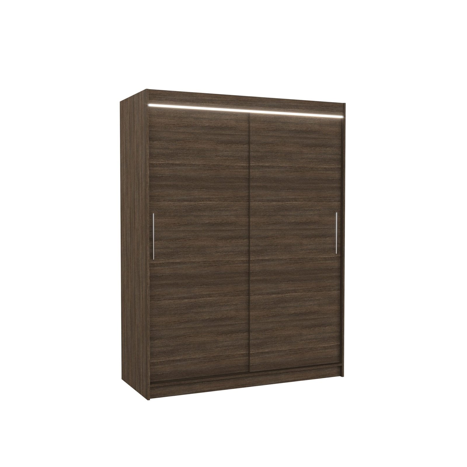 Sliding wardrobe with LED lighting DENVER 150 Chocolate ADRK