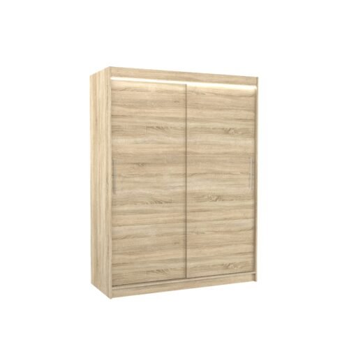 Sliding wardrobe with LED lighting DENVER 150 Sonoma ADRK