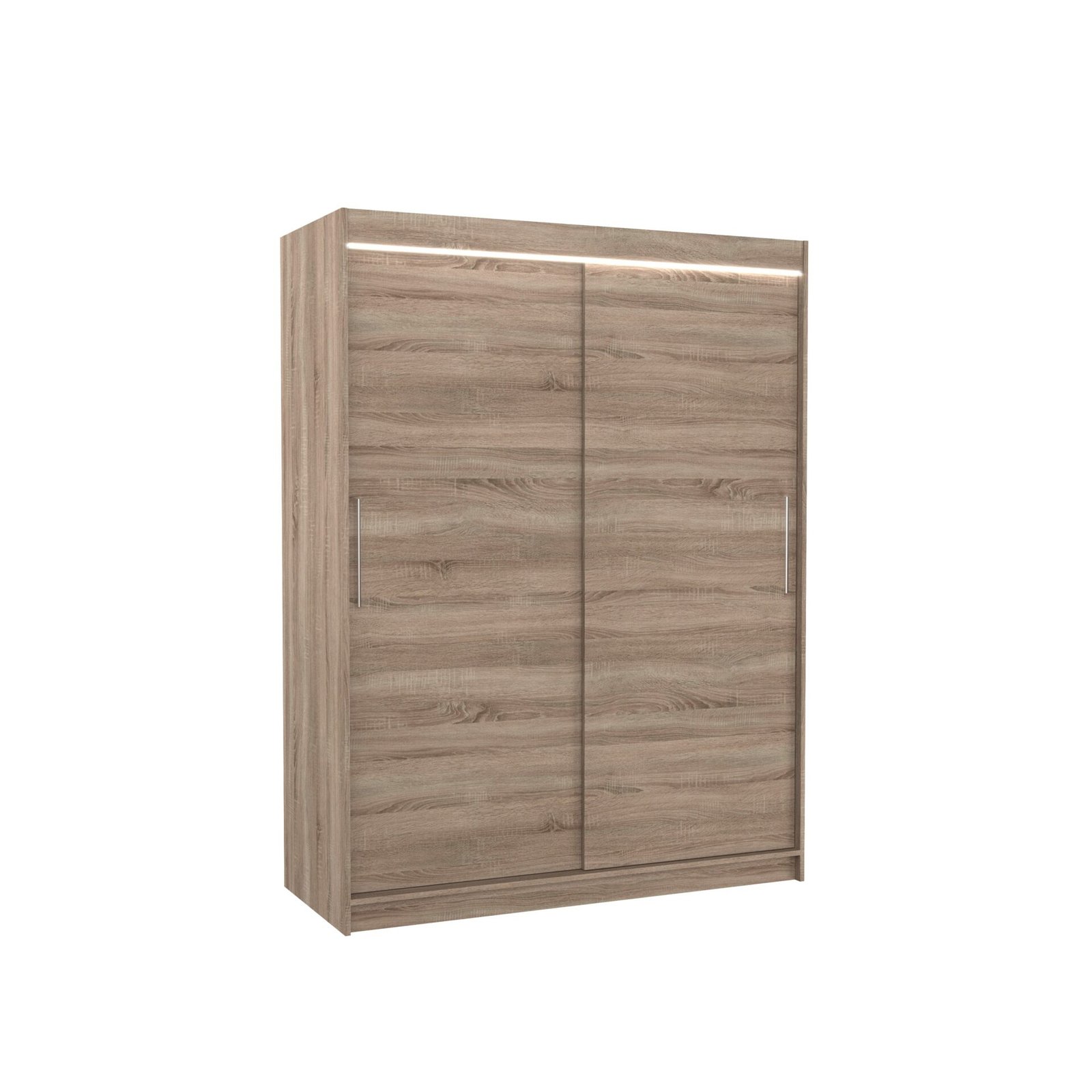 Sliding wardrobe with LED lighting DENVER 150 Truffle ADRK