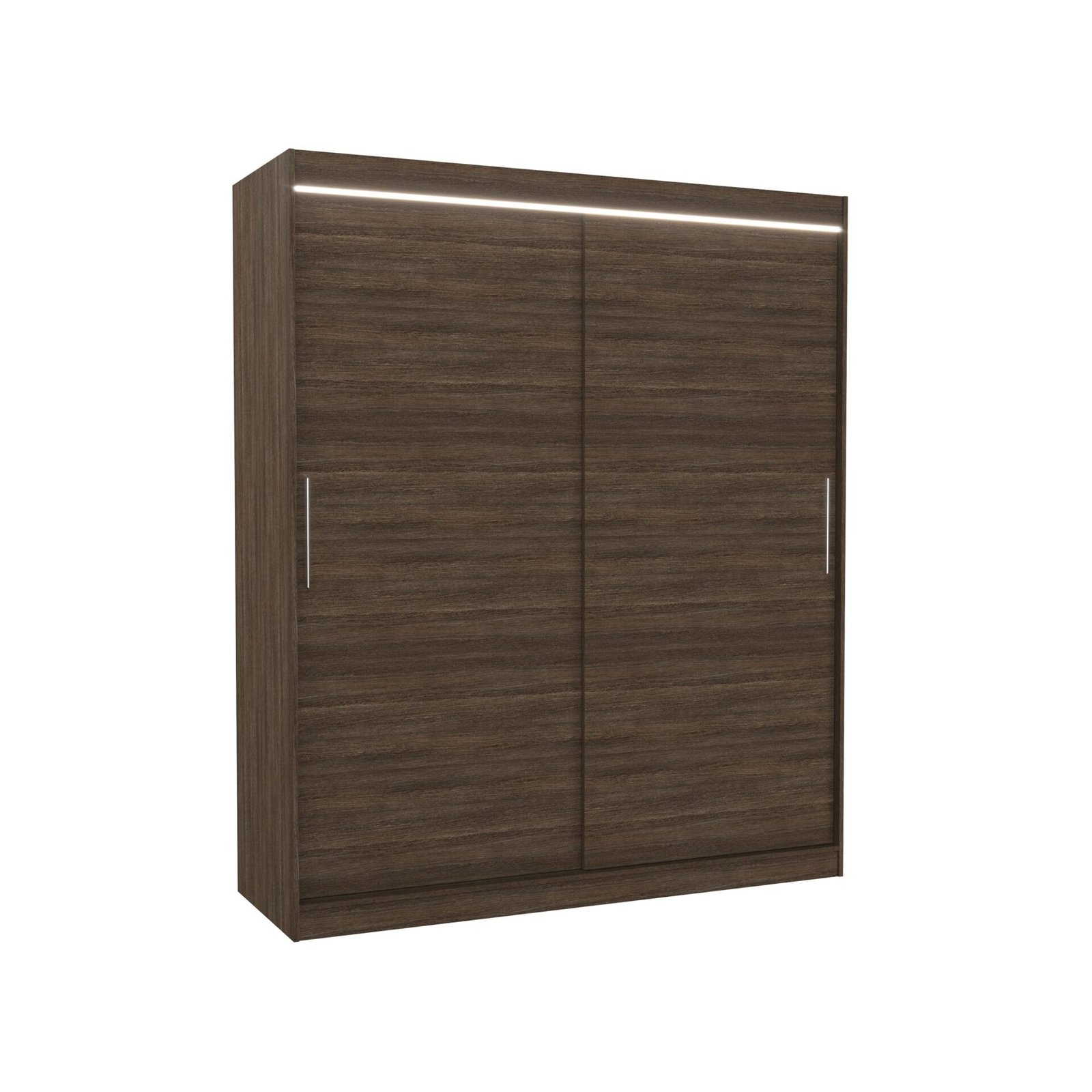 Sliding wardrobe with LED lighting LINCOLN 180 Chocolate ADRK