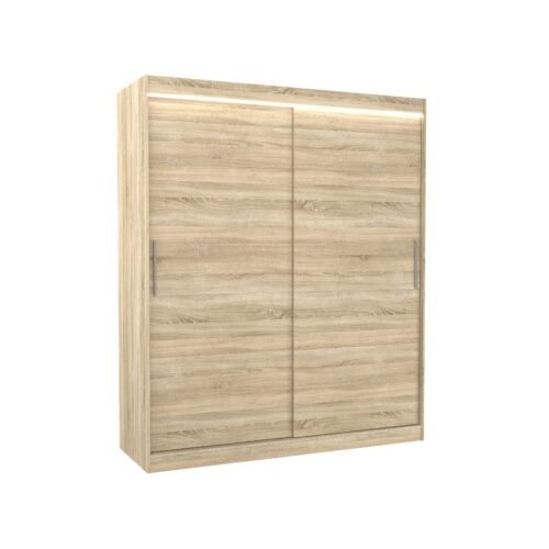 Sliding wardrobe with LED lighting LINCOLN 180 Sonoma ADRK