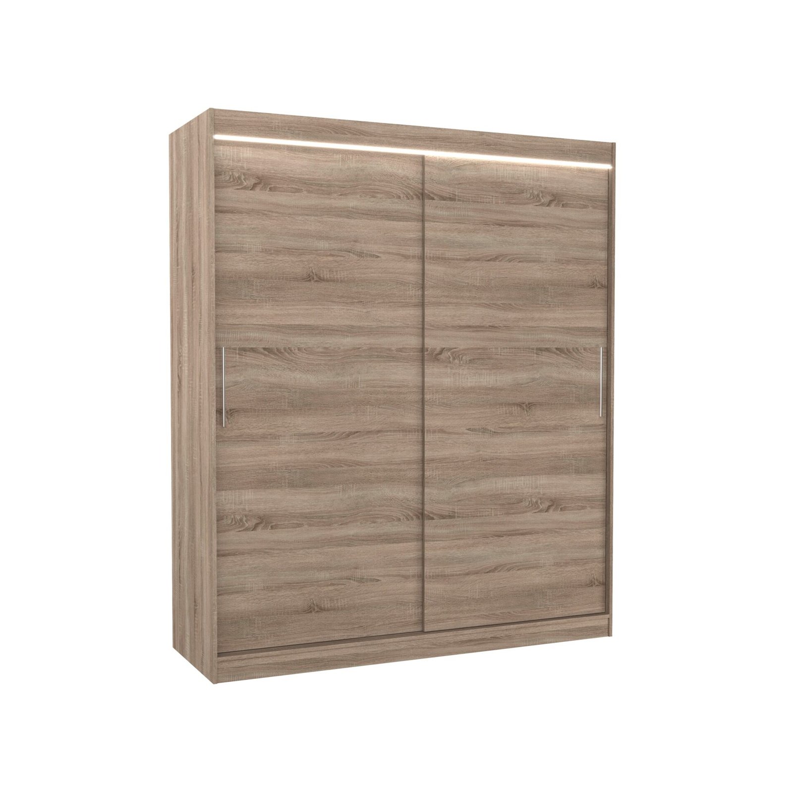 Sliding wardrobe with LED lighting LINCOLN 180 Truffle ADRK