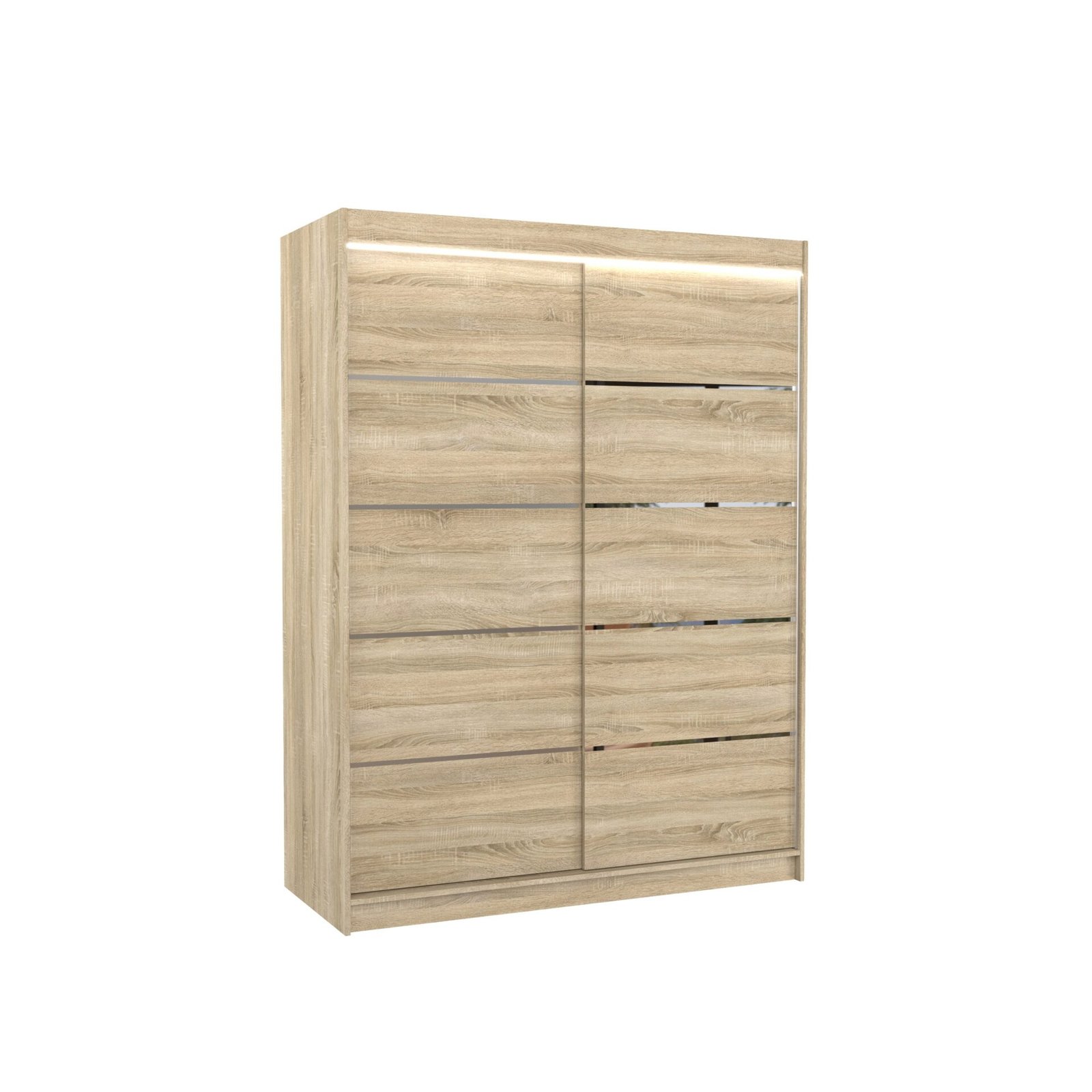 Sliding wardrobe with LED lighting LUFT 150 Sonoma ADRK