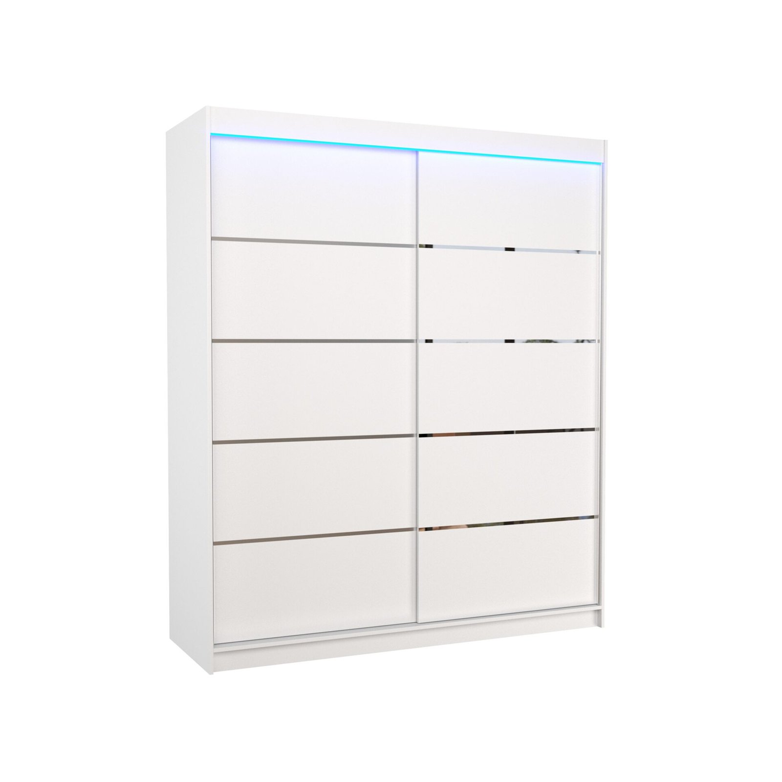 Sliding wardrobe with LED lighting SPECTRA 180 white ADRK