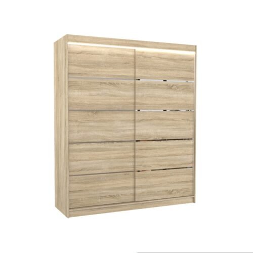 SPECTRA 180 Sonoma ADRK sliding wardrobe with LED lighting