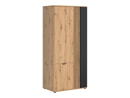 Vabres three-door wardrobe 90 cm artisan oak slats