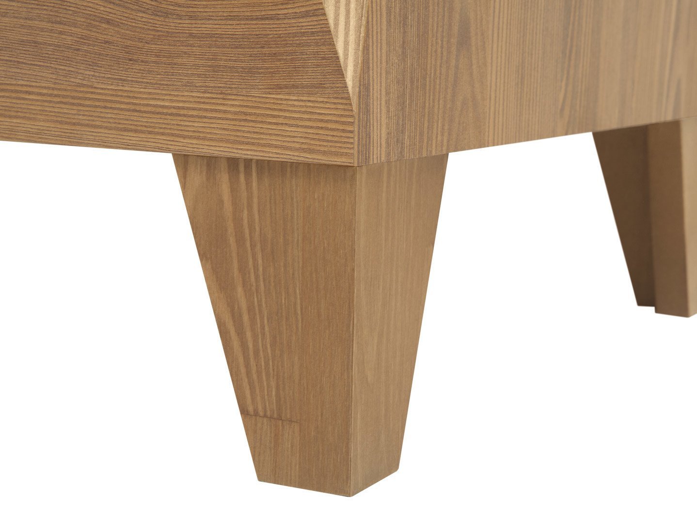 BERGEN three-door wardrobe with mirror and two drawers, 144 cm, golden Sibiu larch color - Image 4