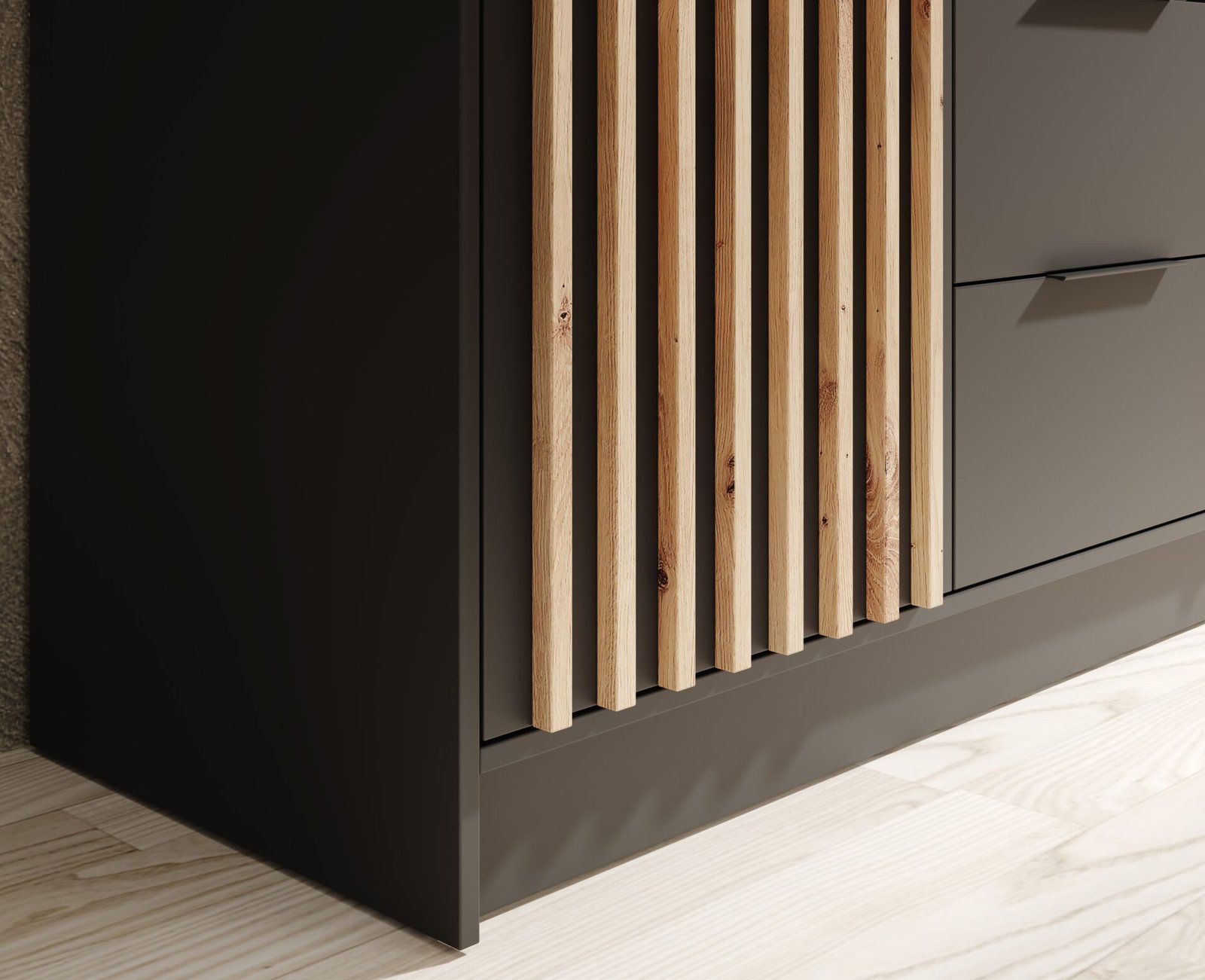 Neri 200 tilting wardrobe with mirrors, black, ADRK - Image 3