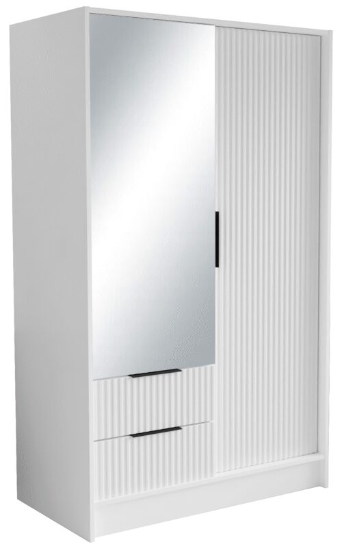 Norel 100 white ADRK tilting wardrobe with mirrors