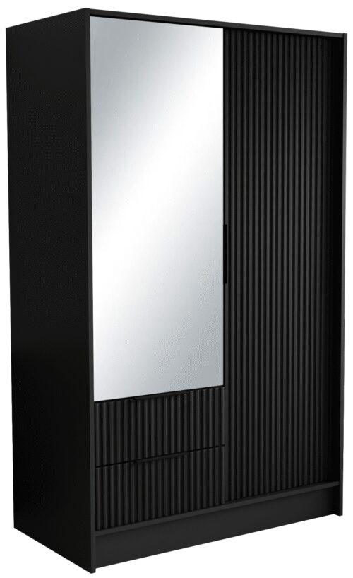 Norel 100 black ADRK tilting wardrobe with mirrors