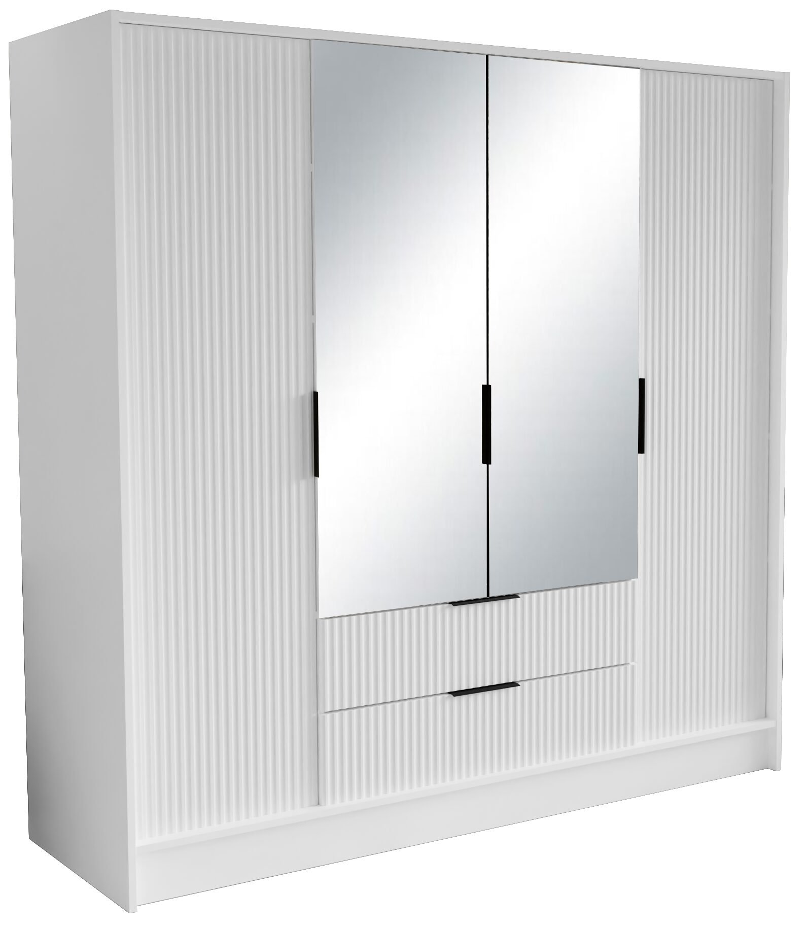 Norel 200 white ADRK tilting wardrobe with mirrors
