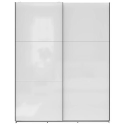 TETRIX wardrobe with sliding doors, 153 cm, glossy white