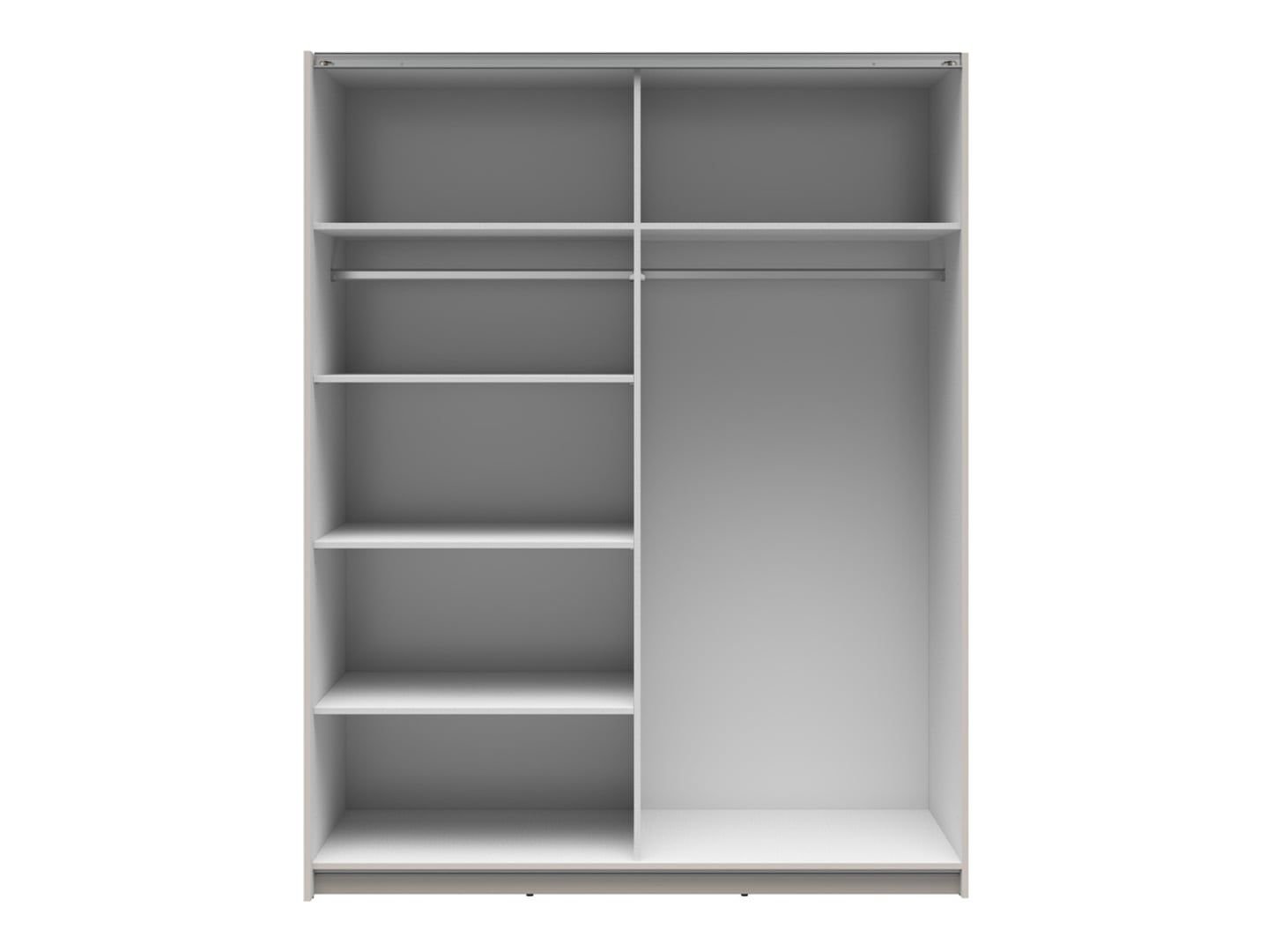 TETRIX wardrobe with sliding doors, 153 cm, cashmere - Image 2