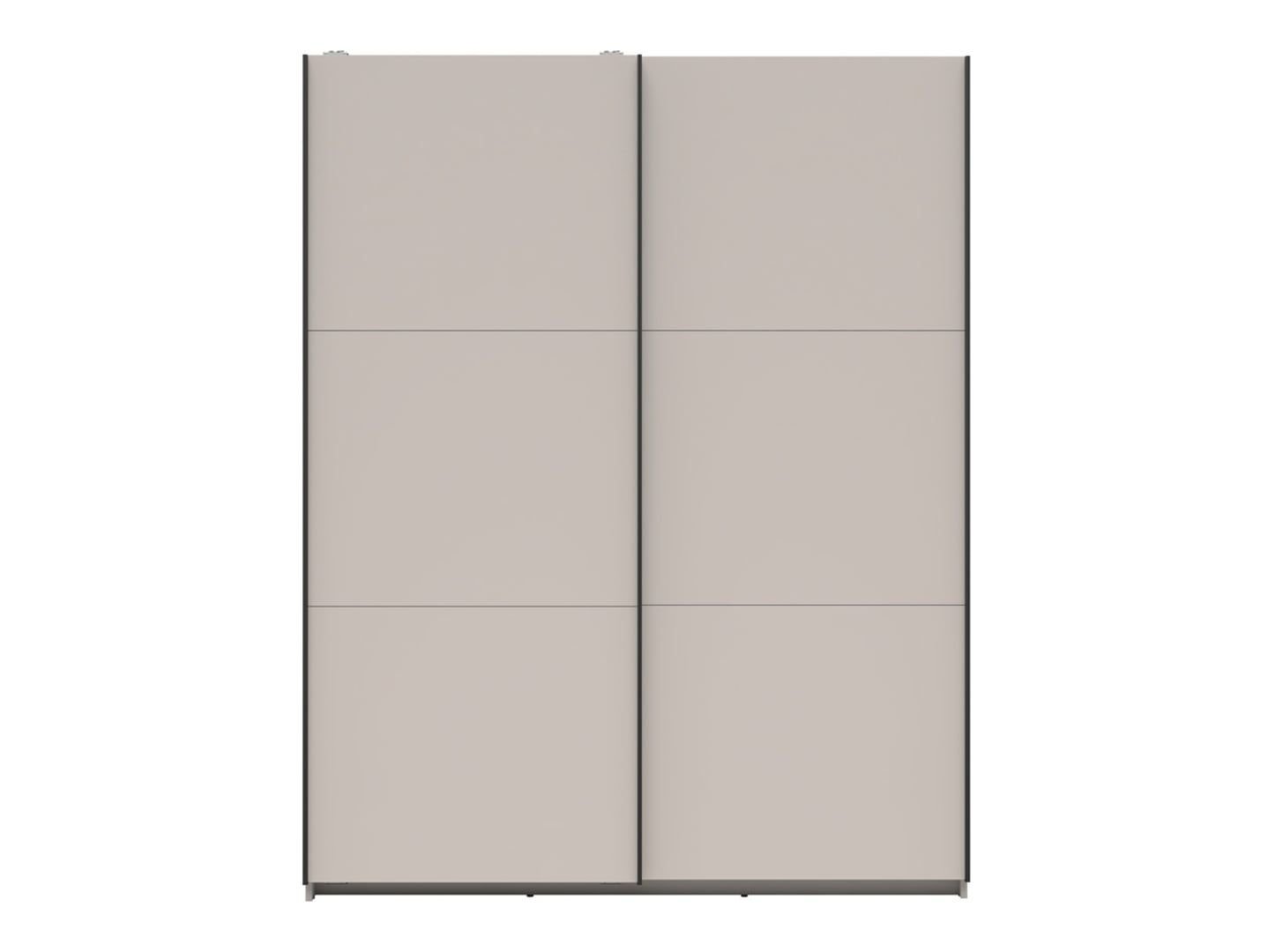TETRIX wardrobe with sliding doors, 153 cm, cashmere - Image 3