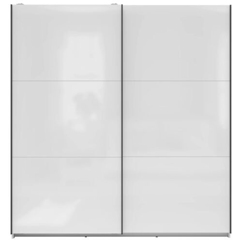 TETRIX wardrobe with sliding doors, 183 cm, glossy white